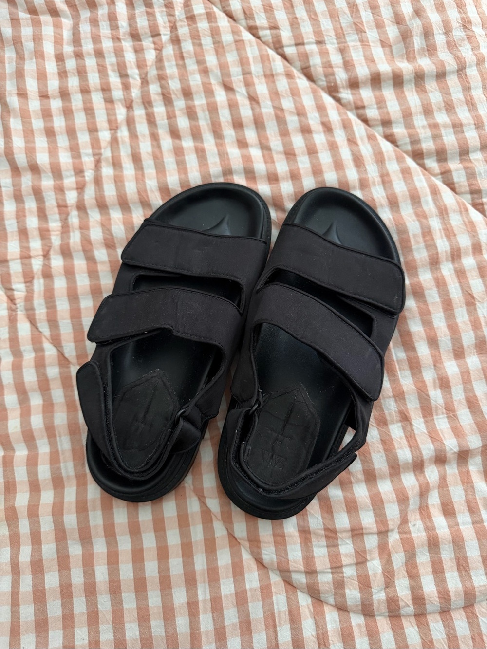 Zara Black Double-Strap Sporty Sandals